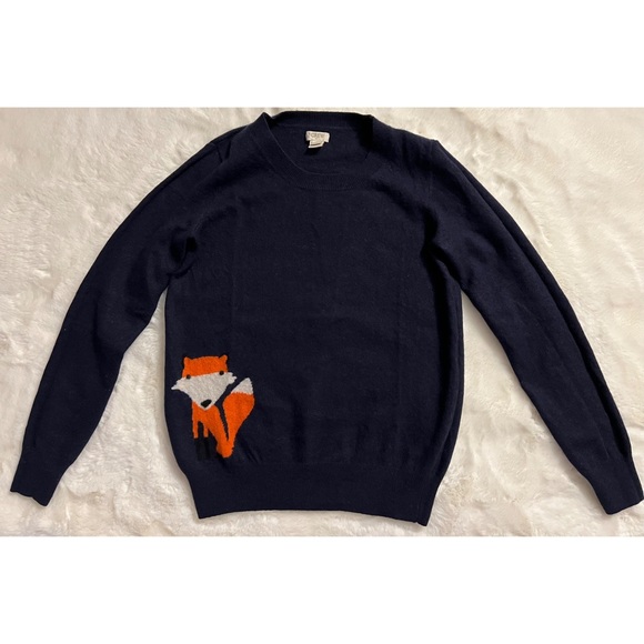 J.CREW, FOX NAVY BLUE SWEATER, WOMEN, SMALL - Picture 1 of 6